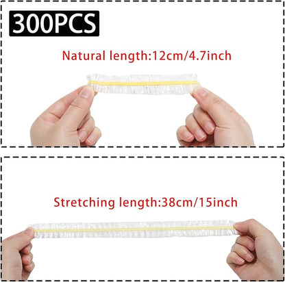 300 Pcs Plastic Bowl Covers Stretch Edging Disposable Food Covers Flexible Storage Packaging, Color - Image 2