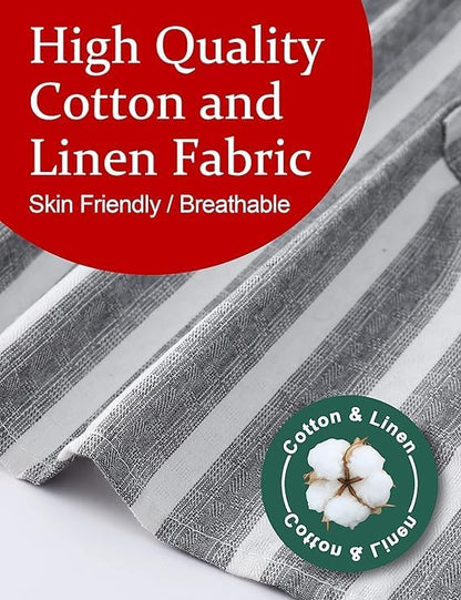 Cozy Adjustable Cross Back Aprons for Women with Pockets Cotton Linen Cooking Kitchen Baking
