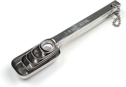 RSVP International Endurance Stainless Steel Spice Measuring Spoons, Set of 6 | 1/8 tsp to 1 Tbsp Measurements | Nest for Easy Storage | Dishwasher Safe | Dry or Liquid | Baking or Cooking - Image 4