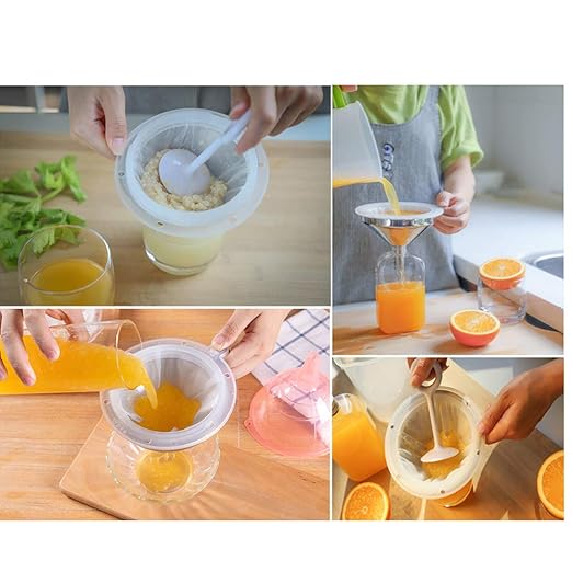 5-Inch Food Grade Stainless Steel Kitchen Funnel with 200 Mesh Food Filter Strainer for Transferring of Liquid Dry Ingredients and Metal Cooking Funnel - Image 6