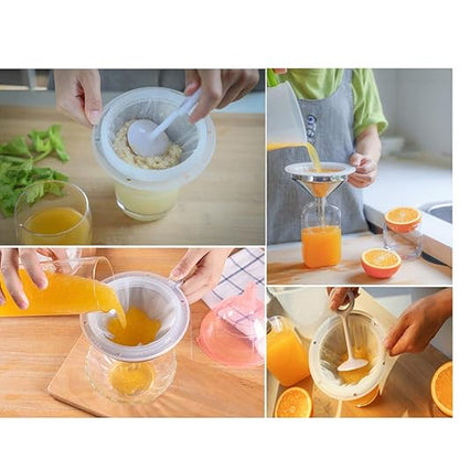 5-Inch Food Grade Stainless Steel Kitchen Funnel with 200 Mesh Food Filter Strainer for Transferring of Liquid Dry Ingredients and Metal Cooking Funnel - Image 6