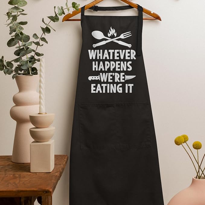 SANDJEST Funny Mens Aprons with Pockets for BBQ Grilling Cooking Grandpa Husband Apron for Birthday Christmas Father's Day