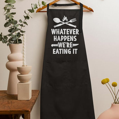SANDJEST Funny Mens Aprons with Pockets for BBQ Grilling Cooking Grandpa Husband Apron for Birthday Christmas Father's Day