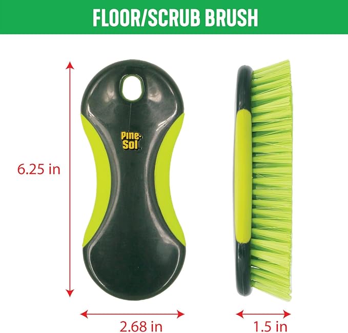 Pine-Sol Scrub Brush Set - Long Handle Cleaning Brushes with Heavy Duty Bristles and Comfort Grip - Scrubbers for Kitchen, Household, and Dishwashing, 5 Pieces - Image 5