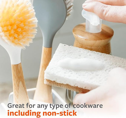 Full Circle 100% Plant-Based Loofah Sponges – Pack of 2 – Plastic-Free, Natural Sponge, No Microplastics, Safe for Nonstick Cookware. - Image 4