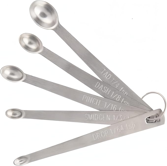 LIUSM Mini Measuring Spoons Set,Stainless Steel Measuring Spoons Set (Set of 5) by LIUSM