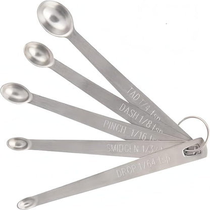 LIUSM Mini Measuring Spoons Set,Stainless Steel Measuring Spoons Set (Set of 5) by LIUSM