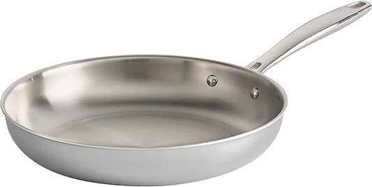 Tramontina Signature Tri-Ply Clad Stainless Steel 10-Inch Frying Pan, Induction-Ready Skillet, Dishwasher-Safe, NSF-Certified, Made in Brazil by Tramontina