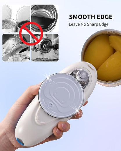 CIRCLE JOY Electric Can Opener, One-Touch Automatic Can Opening with Smooth Edges, Food Safety Handheld Battery-Operated Can Opener for Kitchen and Seniors, Blue - Image 5