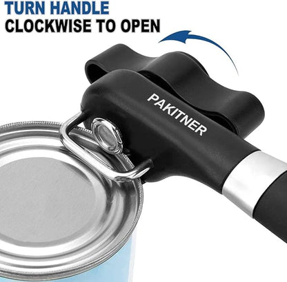 PAKITNER- Safe Cut Can Opener, Smooth Edge Can Opener - Handheld Easy Turn Knob, Manual Can Opener, Ergonomic Smooth Edge, Food Grade Stainless Steel Cutting Tool for Kitchen & Restaurant - Image 3