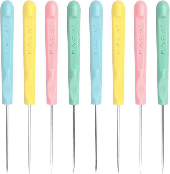 8Pcs 5.2 Inches Sugar Stir Needle, Cookie Scribe Needles Cake Decorating Needle Tool Cookie Decoration Supplies for Baking Lovers