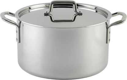 WINCO Tri-Ply Stock Pot, Silver by Winco