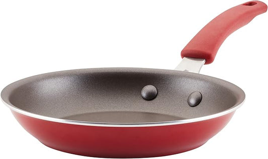 Rachael Ray Cook + Create Nonstick Frying Pan/Skillet, 8.5 Inch, Red by RachaelRayKitchenware