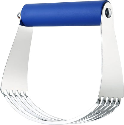 Spring Chef Large Dough Blender For Baking, Stainless Steel Puff Pastry Cutter Tool with Sharp & Thick Blades, Dishwasher Safe Dough Cutter Tool, Manual Pastry Blender for Easy Mixing - Sapphire - Image 9