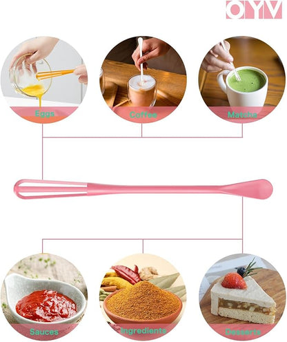 OYV Fresh Spring & Summer Colors Mini Whisk Set, 8.5 in Mini Whisks for Cooking, 3 Pieces Small Wisk For Whisking, Beating, Blending Ingredients, Mixing Sauces, BPA Free Tiny Whisk - Image 4