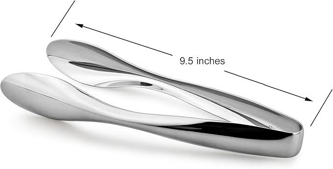 Cuisinox Polished Stainless Steel Serving Tongs, 9.5"