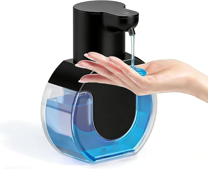 Automatic Soap Dispenser Touchless,Liquid Soap Dispenser USB Rechargeable,15oz/420ml Hand Soap Dispenser,4-Level Adjustable,Wall Mounted/Countertop Soap Dispenser for Bathroom Kitchen Dish Soap by Unknown