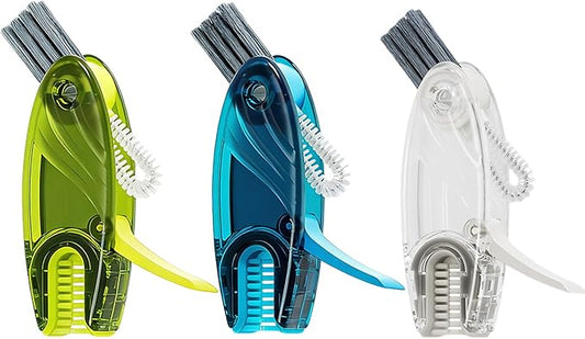 3 in 1 Cup Lid Gap Cleaning Brush Set, 2PCS Multifunctional Bottle Cleaning Brush for Bottle Gaps Bottle Cleaner Home Kitchen Cleaning Tools, 3 Colors