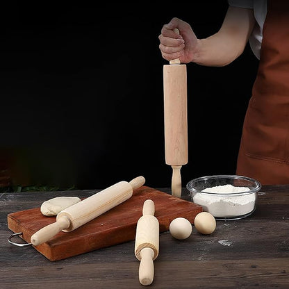 Rolling Pin, 13.8 Inch Wood for Kneading the Dough of Baking Bread, Pizza, Cookie, Noodles (L) - Image 7