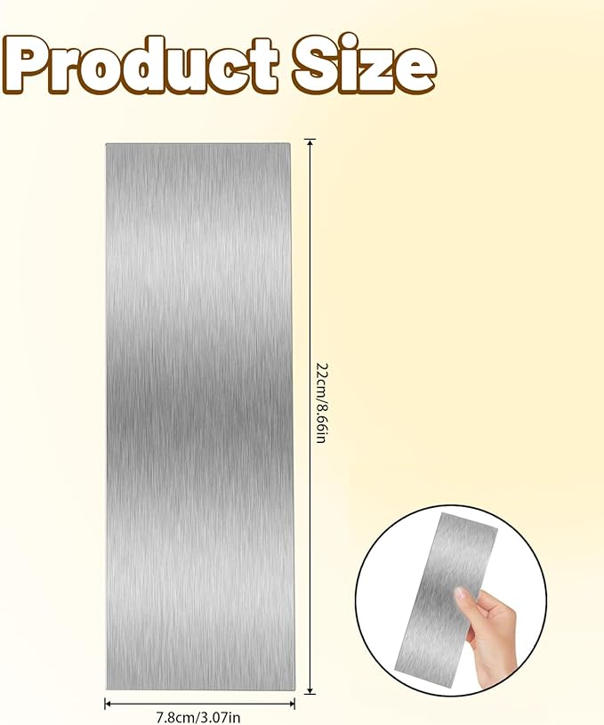 8.7 Inche Stainless Steel Cake Scraper，Double Sided Patterned Edge Stripe Edge Smoother Scraper Cake Decorating，Cake Decorating Comb Cake Scraper (1, 1-2) - Image 2