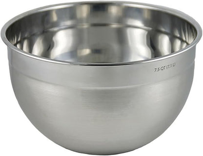 Tovolo XL Mixing Bowl Stainless Steel 7 Quart Extra Large Metal Mixing Bowls, Dishwasher Safe Big Deep Metal Bowl for Baking and Cooking Prep with Easy Pour Lip, Bowl for Salad Mixing Bread Kneading by Tovolo