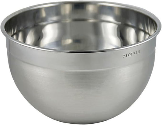 Tovolo XL Mixing Bowl Stainless Steel 7 Quart Extra Large Metal Mixing Bowls, Dishwasher Safe Big Deep Metal Bowl for Baking and Cooking Prep with Easy Pour Lip, Bowl for Salad Mixing Bread Kneading by Tovolo