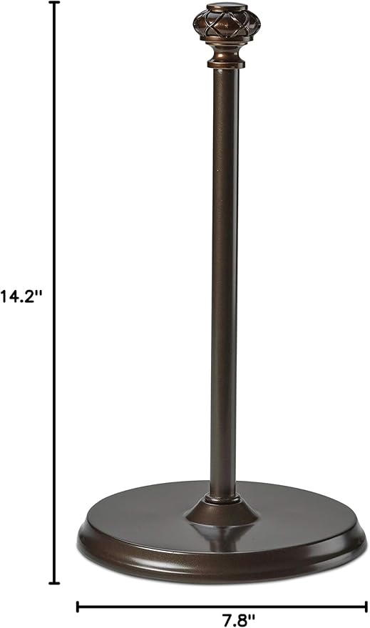 Paper Towel Holder Stand for Countertop, Decorative Freestanding Paper Towel Holder with Non-Slip Weighted Base, Heavy-Duty & Durable, Fits Regular & Jumbo Rolls, Oil Rubbed Bronze - Image 10