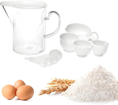 Measuring Cups and Measuring Spoons Set of 10 Pieces, Supreme Housewares Plastic Multi-Purpose Home Essentials Cooking, and Baking Tools BPA Free Dishwasher Safe for Liquid and Dry (White) - Image 5