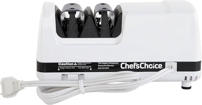 Chef'sChoice Professional Electric Knife Sharpeners FlexHone/Strop With 100-Percent Diamond Abrasives And Precision Angle Guides For 20-Degree Straight-Edge and Serrated Knives, 2-Stage, White - Image 10