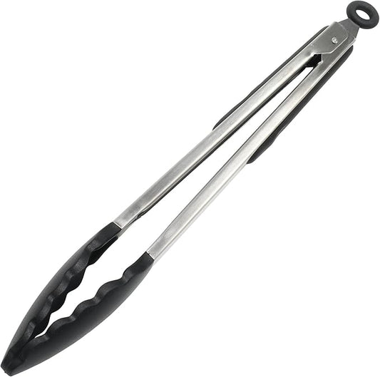 Chef Craft Premium Silicone Cooking Tongs, 12 inch, Black by ChefCraft