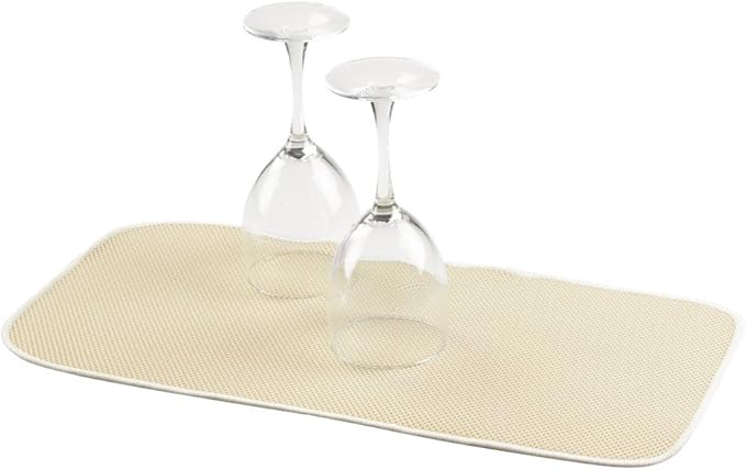 iDesign iDry Mini Absorbent Kitchen Countertop Dish Drying Mat - Wheat/Ivory - Image 3