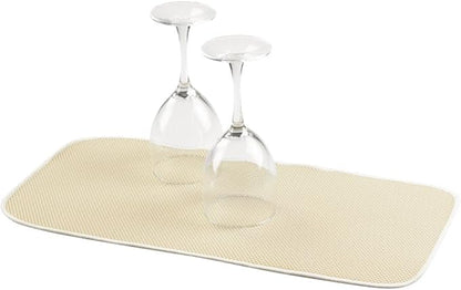 iDesign iDry Mini Absorbent Kitchen Countertop Dish Drying Mat - Wheat/Ivory - Image 3