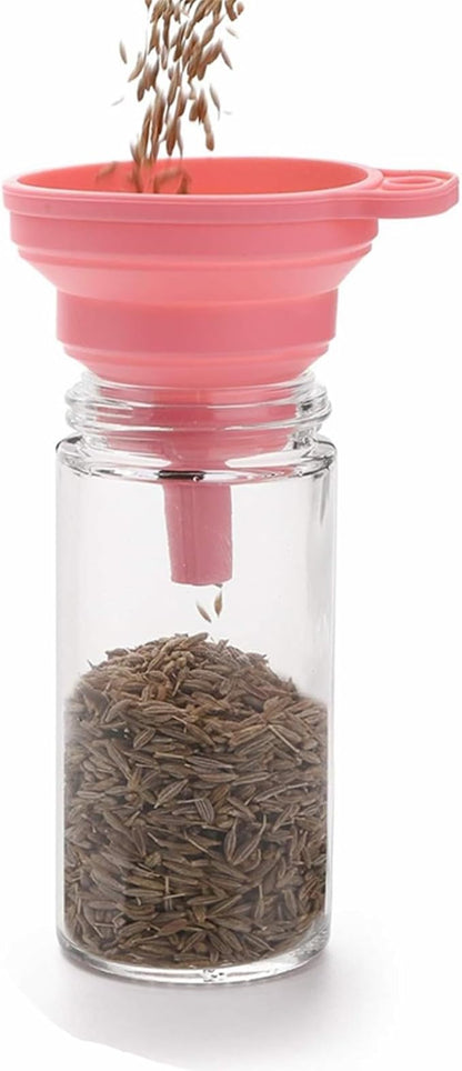 Tebery 12 Pack Round Spice Bottles 3oz Glass Spice Jars with Silver Metal Lids, Shaker Tops, Wide Funnel and Labels - Image 3