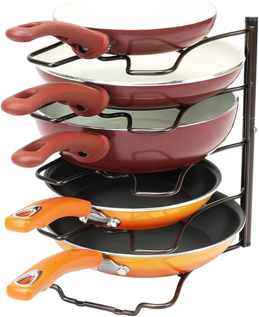 Deco Brothers Pan Organizer Rack for Kitchen Cabinet and Counter, Bronze by DecoBrothers