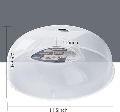 Microwave Splatter Cover for Food Large Microwave Plate Cover Guard Lid with Steam Vents, 1.5 Inch BPA Free & Dishwasher Safe-Grey - Image 4