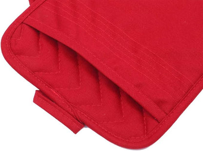 Anyi Pot Holders for Kitchen Heat Resistant, Cotton Hot Pads for Counter Table, Red Kitchen Pot Holders with Pocket - Image 2