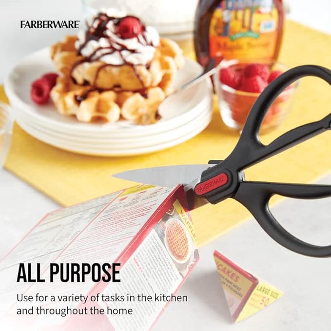 Farberware Self-Sharpening Stainless Steel All-Purpose Shears with Edgekeeper Sleeve - Image 7