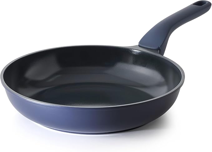 PRICUSIS Nonstick Frying Pan, 8/10/12 Inch Skillet with Stay Cool Handle, Fully Coated, Induction Compatible & Oven Safe, 100% Dishwasher Safe, PTFE PFAS & PFOA Free（10 Inch, Blueberry Mist）