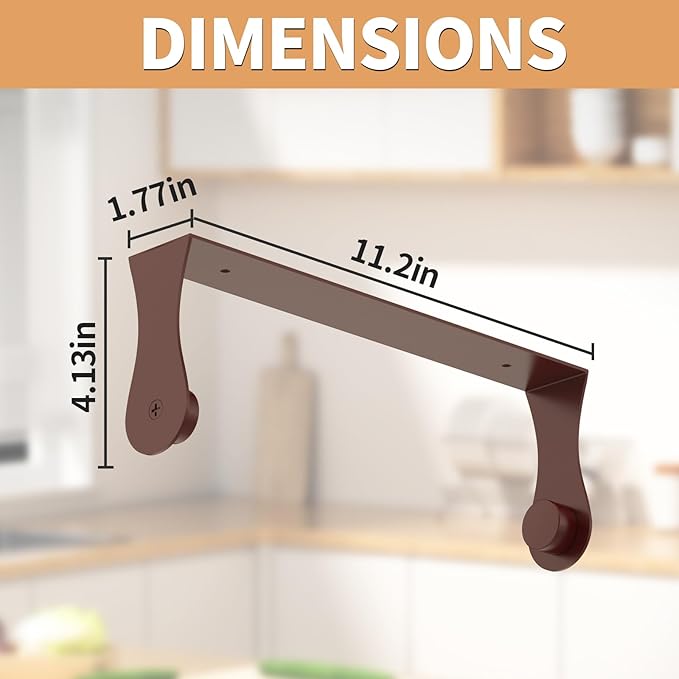 Oil Rubbed Bronze Paper Towel Holder Under Cabinet, Oil Rubbed Bronze Kitchen Accessories Decor, Wall Mount Paper Towel Holder for Bathroom, Stainless Steel, Adhesive or Screws - Image 6