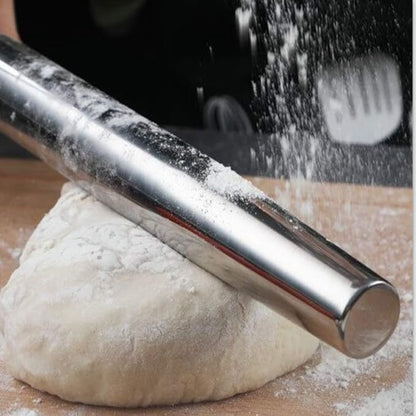Rolling pin, Smooth Stainless Steel Rolling Pin, Rolling Pin for Baking Fondant, Pizza, Pie, Pastry, Pasta, Dough, Cookies (16.7in+mat) - Image 6