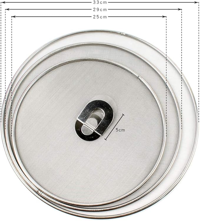9.84" Stainless Steel Splatter Screen - Folding Handle Design Oil Splatter Guard & Multi-Use Kitchen Tool for Home Cooks & Professional Chefs - Image 6