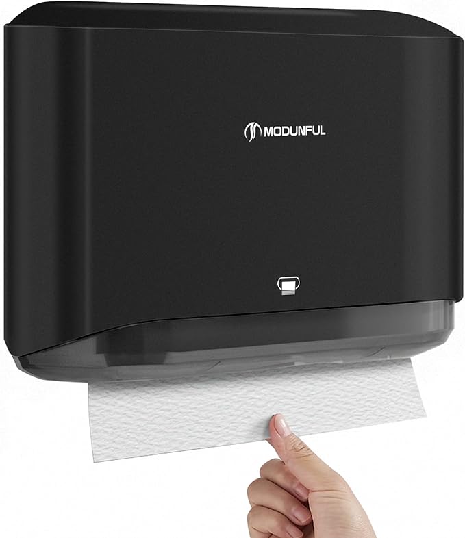   , Multifold/Trifold/C Fold Papers Dispenser, Bathroom Hand Towels Wall Mounted Tissue Holder, No-Drill Adhesive Commercial or Home Black by modunfulbathroom