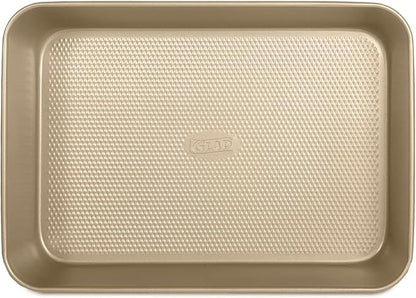 Glad Baking Pan Nonstick - Oblong Metal Dish for Cake and Lasagna - Heavy Duty Carbon Steel Bakeware, Large
