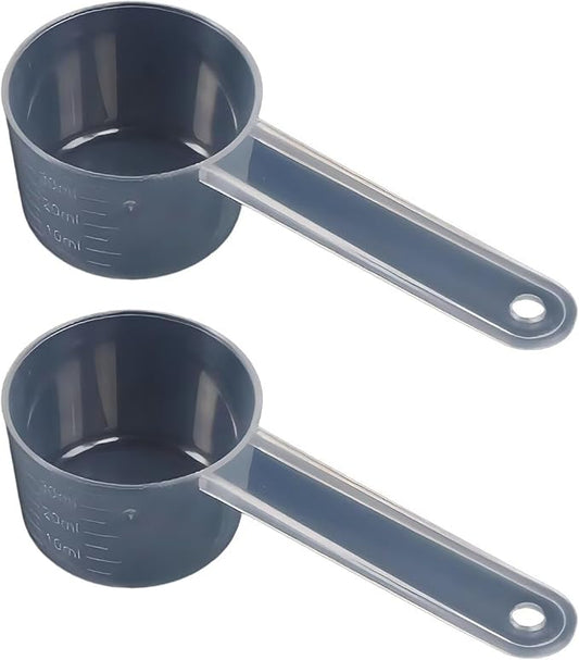 20g/40ml Measuring-Spoons Scoop for Creatine,Powders,Cooking,Recipes,Lab,Food Grade PP Material,BPA-free,Meets FDA Standards,2-Packs(With milliliter scale marking) Transparent