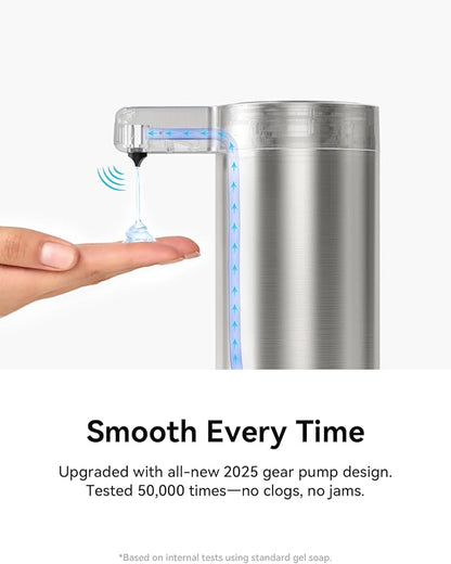 SUNLY Touchless Automatic Soap Dispenser – Clog-Free Pump, 0.2s Fast Sensor, USB-C Rechargeable, Smudge-Resistant Stainless Steel, for Kitchen & Bathroom Soap Dispenser - Image 3