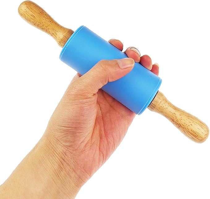 2 Pack Small Rolling Pin for Kids, Kids Rolling Pin for Home Kitchen (9 Inch) - Image 4