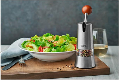 Kuhn Rikon Epicurean Adjustable Ratchet Grinder with Ceramic Mechanism for Salt, Pepper and Spices, 8.5 x 2.75 inches, Stainless Steel - Image 4