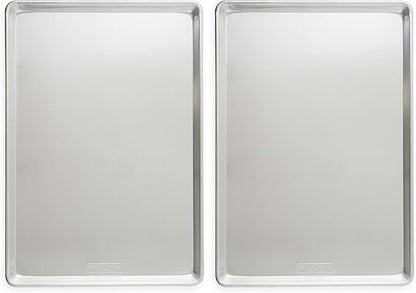 Nordic Ware Aluminum Full Size Sheet Pan 26 x 18 inches for commercial oven use, Full Sheet, 2-Pack (For Commercial Oven Use., Not for standard home ovens)