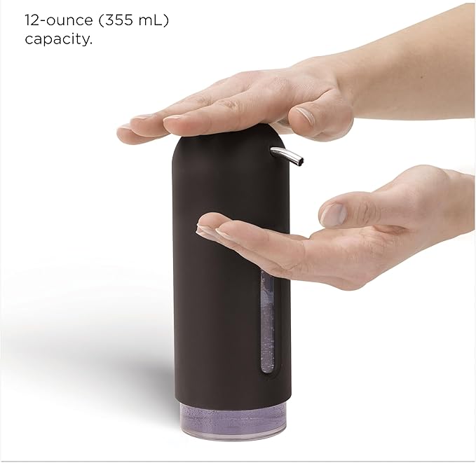 Umbra Penguin 12 oz (355 ml) Soap Pump, Kitchen Soap Dispenser, Also Works with Hand Sanitizer, Black - Image 5