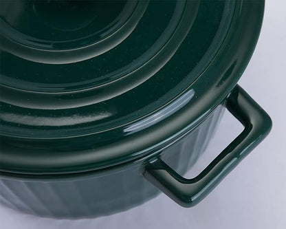 WHJY Green Colorful Ceramic Casserole Dish with Lid，1 Quart Ceramic Casserole Pan for Bakeware Oven